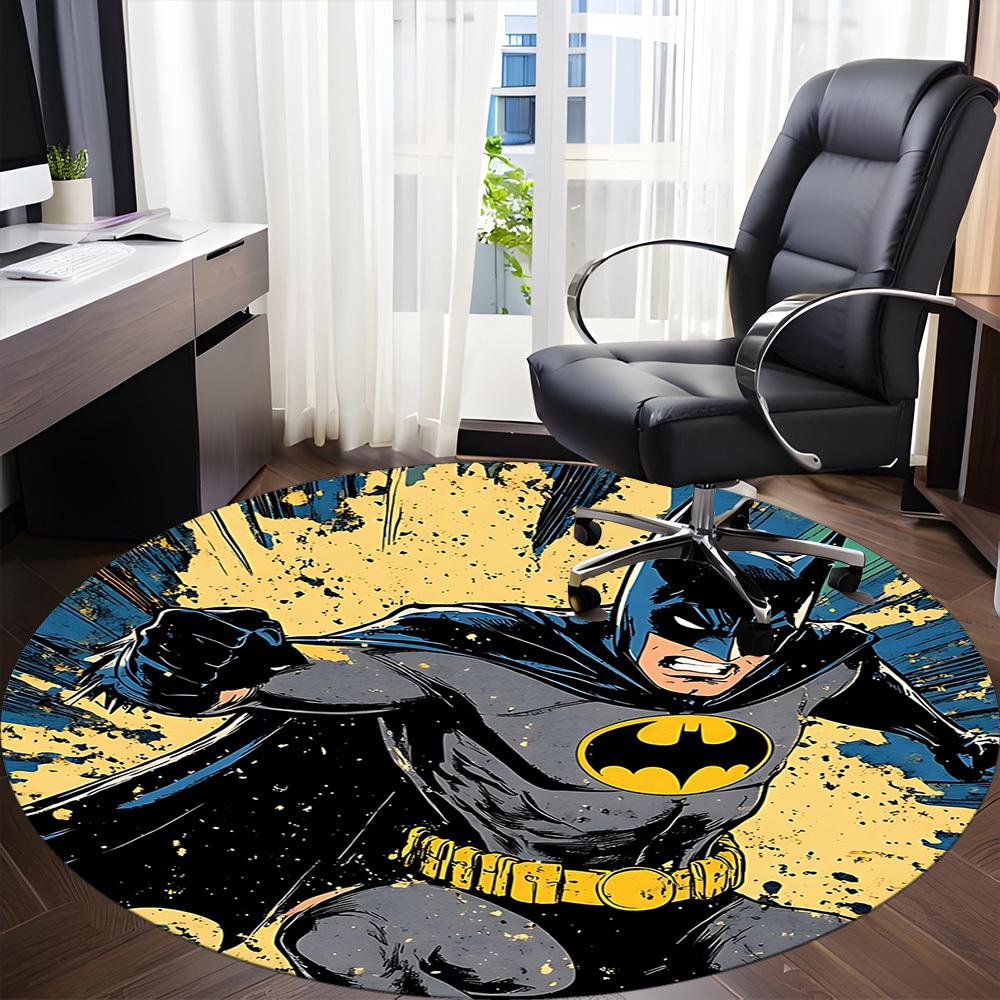 1pc Batman Hero Office Round Area Rug, Under Office Chairs Bedroom Living Room Home Decor, Room Deco, Available in Various Sizes021