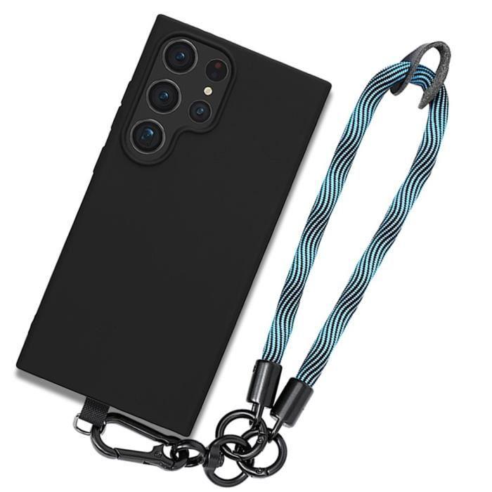 Coque - BOOLING - pour Samsung Galaxy S24 Ultra - Antichoc - Anti-Rayures - Bracelet Amovible Bleu