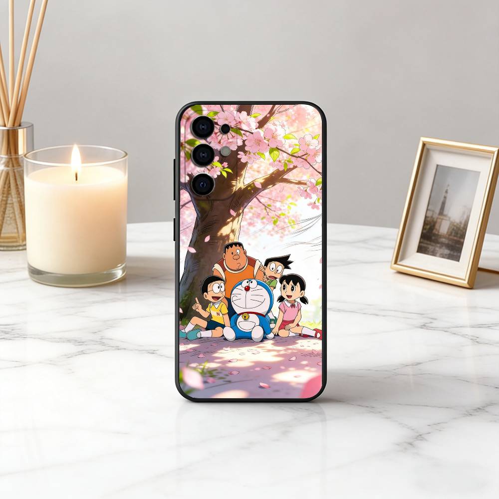Clever cute D-Doraemon-es Phone Case Black Silicone Soft For Samsung S25,S24,S21,S22,S23,S30,Ultra,S20,Plus,Fe,Lite