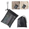 Neue Schwarze Netz-Kordelzug Schubladen-Waschtasche Leicht Kompakt Hängende Badezimmertasche Toilettenartikel-Organizer Toilettenartikel-Tasche Badezimmer