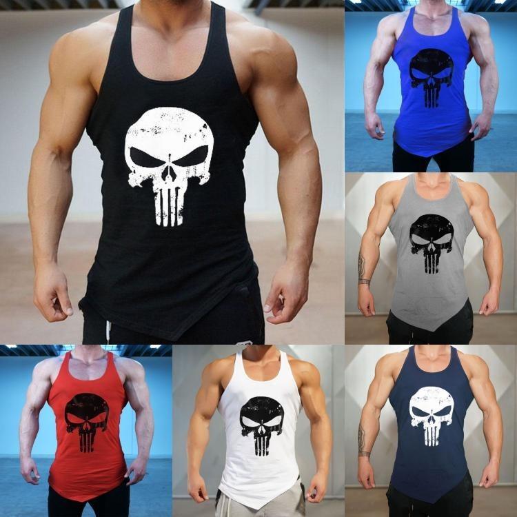 Trendiges, locker sitzendes Muskeltrainings-Shirt für Herren, lässiges, ärmelloses Polyester-Shirt