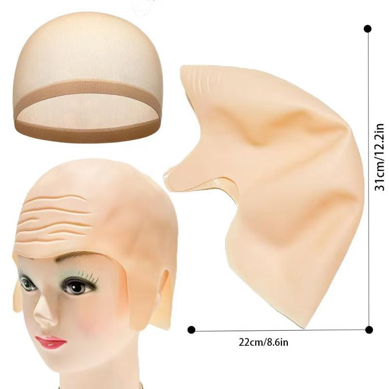 Nylon Latex Bald Caps Realistic Thick Simulation Material for Halloween Cosplay Stage Performance Costume Party Makeup