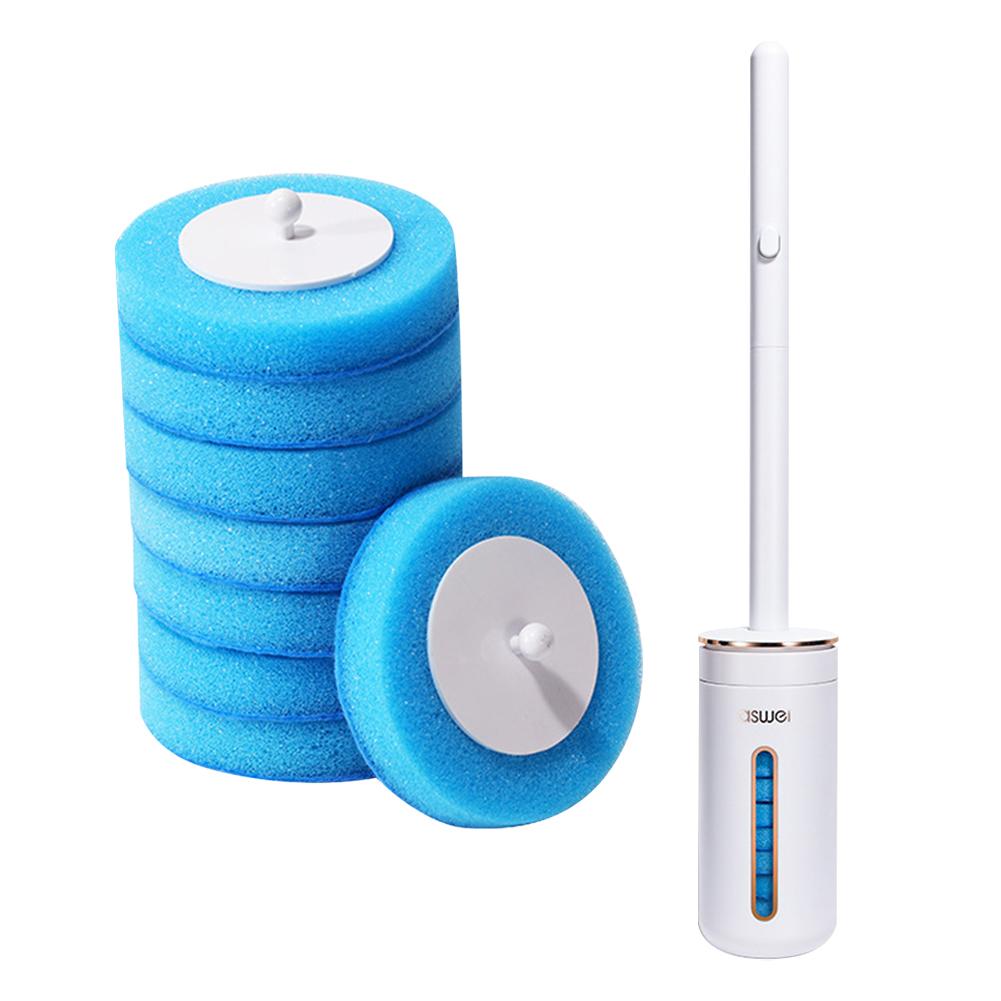 Disposable Replaceable Toilet Brush Wall-mounted Toilet Cleaner Scrubber Long Handle Ergonomics Bathroom Cleaning Tools