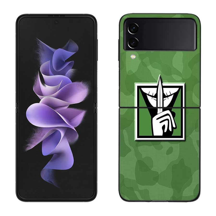 Game Rainbow S-Six S-Siege Phone Case For Samsung Z Flip 7 6 5G Galaxy Z Flip 5 4 3 Black Hard Cell Cover Luxury PC Shell Coque