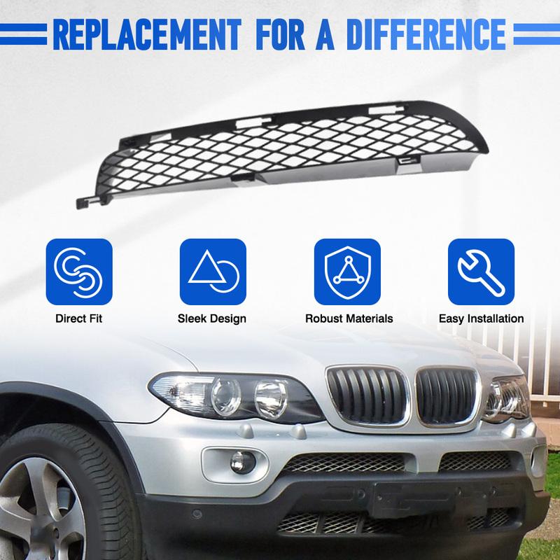 For BMW X5 E53 Facelift 2004 2005 2006 Front Lower Bumper Grille Inlet Grill Replacement 51117116397 51117116398