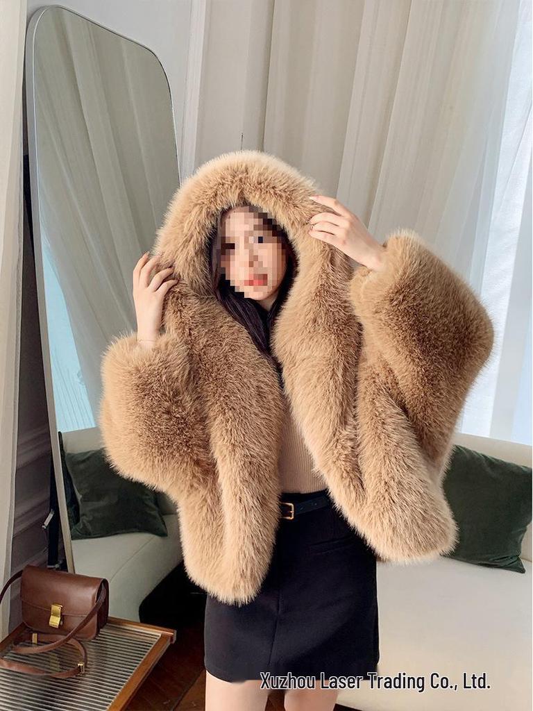 2025 Trendy Women's Faux Fox Fur Coat - Autumn/Winter Thickened Fashion Outerwear