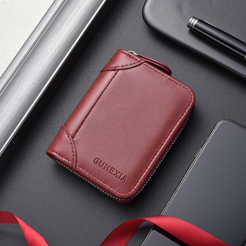 

Мужской держатель удостоверения личности с защитой от размагничивания, многослотовый, большой емкости для водительских прав и карт 18 cards + 2 function slots фиолетовый