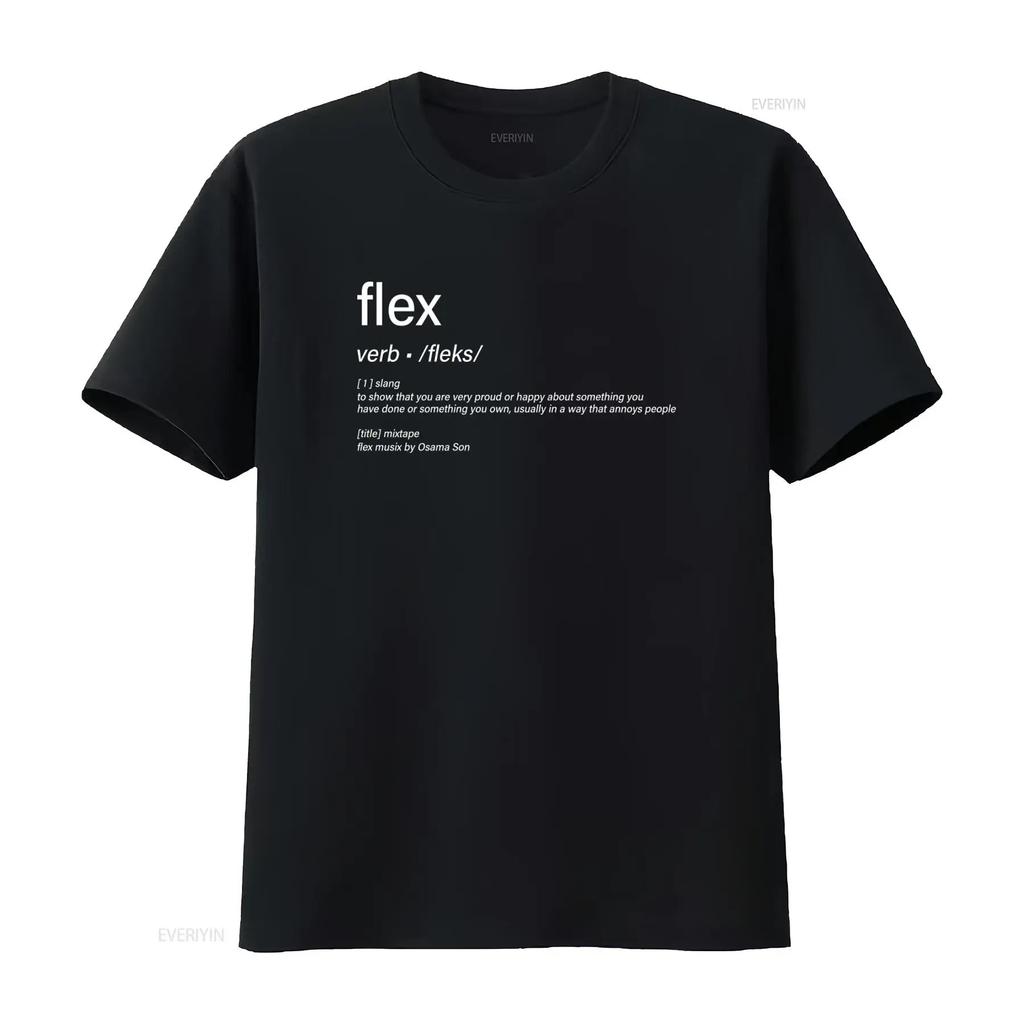 OsamaSon Flex Musix Definition Heavy Cotton T Shirt Merch Design Streetwear Vintage Washed Homme Designer Clothes Graphic