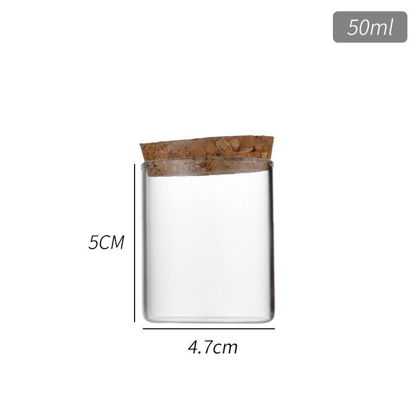

47mm Clear Glass Multi-Use Bottle: Perfect for Tea, Cordyceps, Medicine, Reagents, Wine, and Wish Keepsakes.