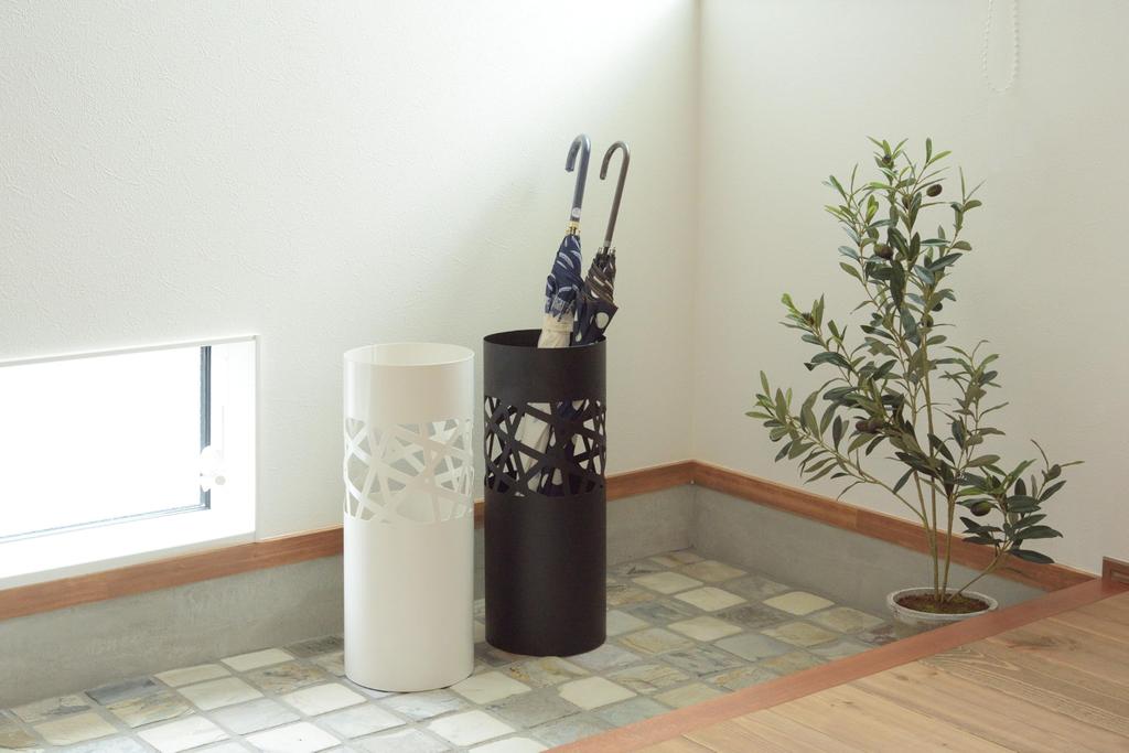 Azumaya-kk Umbrella Stand, White, Width 19.5 x Depth 19.5 x Height 49cm (LFS-181WH)