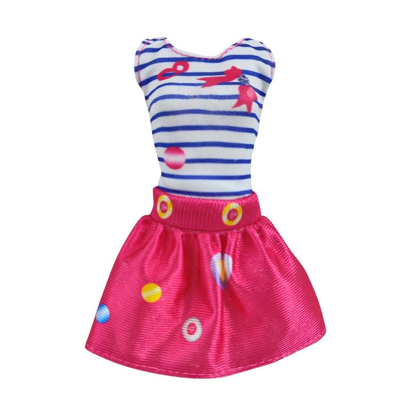 Dress Set for Doll Mini Great Value Set 5-piece Dolls, Dress-up Clothes, 1/6 Clothes, Dress,