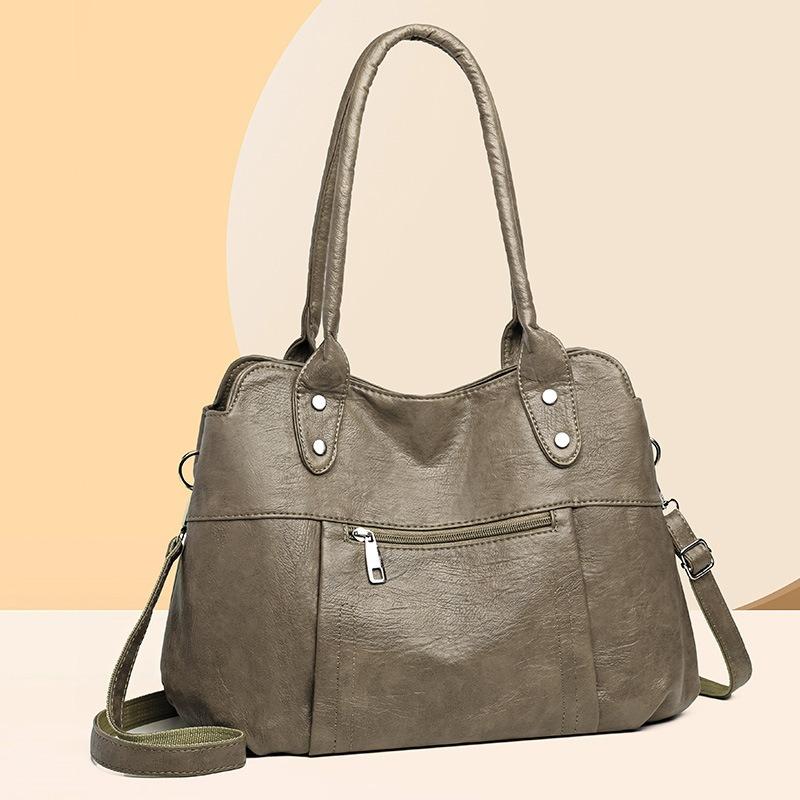 Retro Tote Bag Women's New Fashionable Large-capacity Commuter Handbag Single Shoulder Messenger Women's Bag