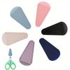 6pcs Random Scissor Tip Covers Leather Sheath Safety Scissors Cover Protector for Embroidery Sewing Quilting Crafts Portable Cover
