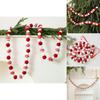 Christmas Felt Banner With Red White Balls For Holiday Decor And Window Display