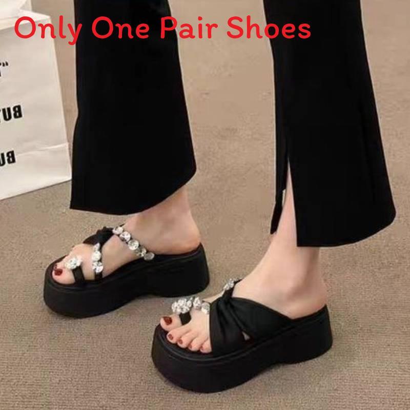 Thick Sole Platform Slippers For Women With Non Slip Rubber Outsole For Summer Casual Wear