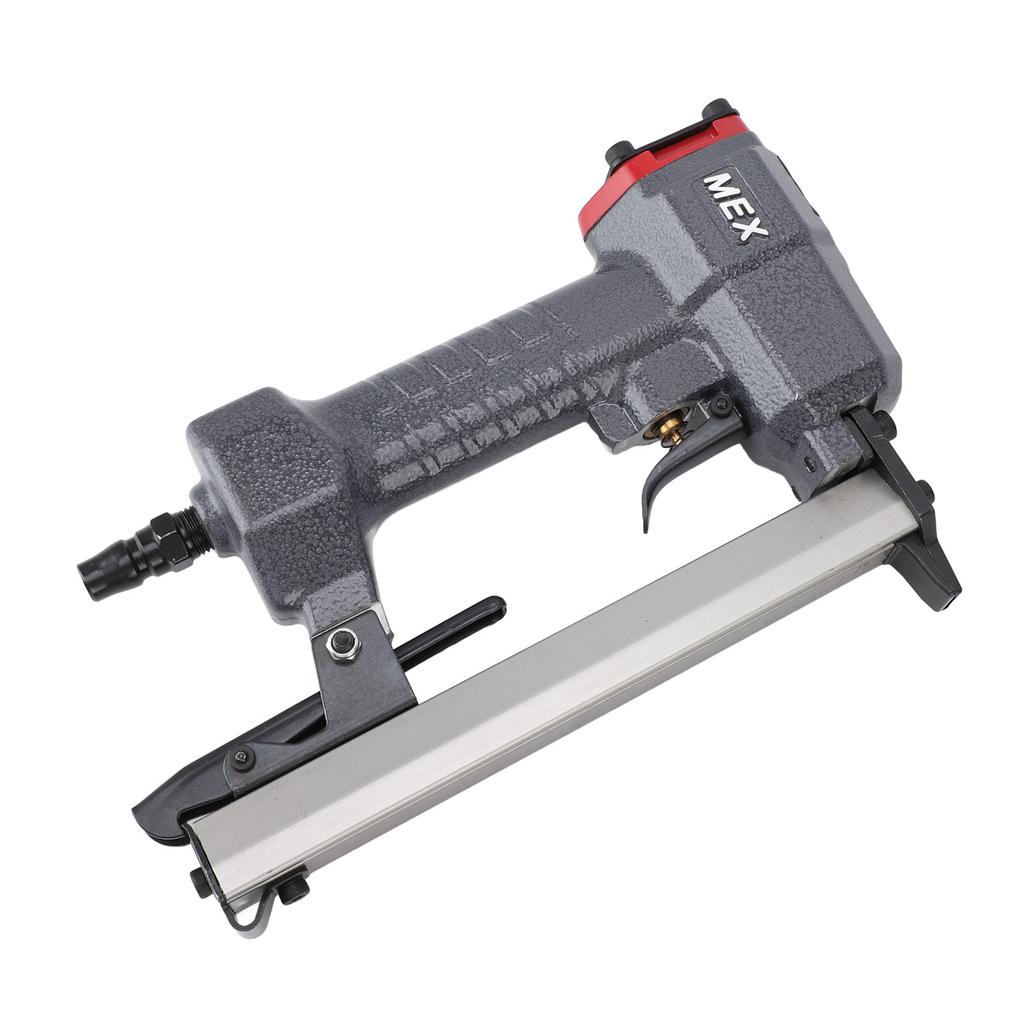 Pneumatischer Nagler U-Form Luftnagler mit Schraubenschlüssel Tragbarer Nagelhefter Fassungsvermögen 100 Nägel für