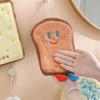 Cute Cartoon Quick-Dry Hanging Towel - Thickened Coral Fleece for Kitchen & Bathroom Use