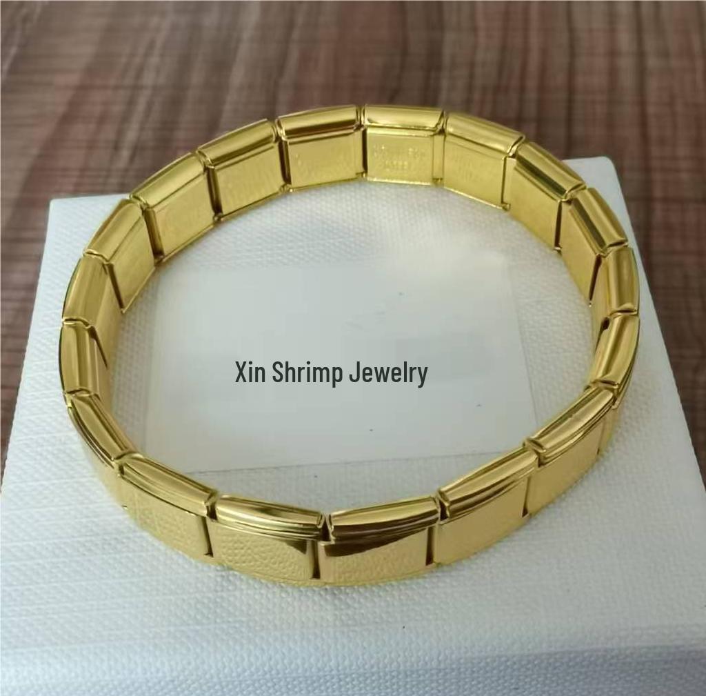 Bracelet Modulaire Populaire en Acier Titane - Accessoire DIY Élégant pour les Fêtes de Jeunes