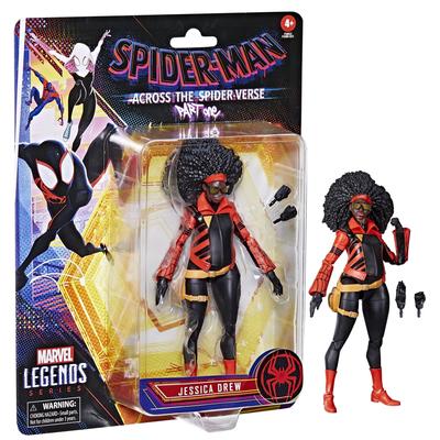Across the Marvel Legends Action Drew Spider-Man Spider-Verse 6-inch Figure/Jessica (Spider-Woman)