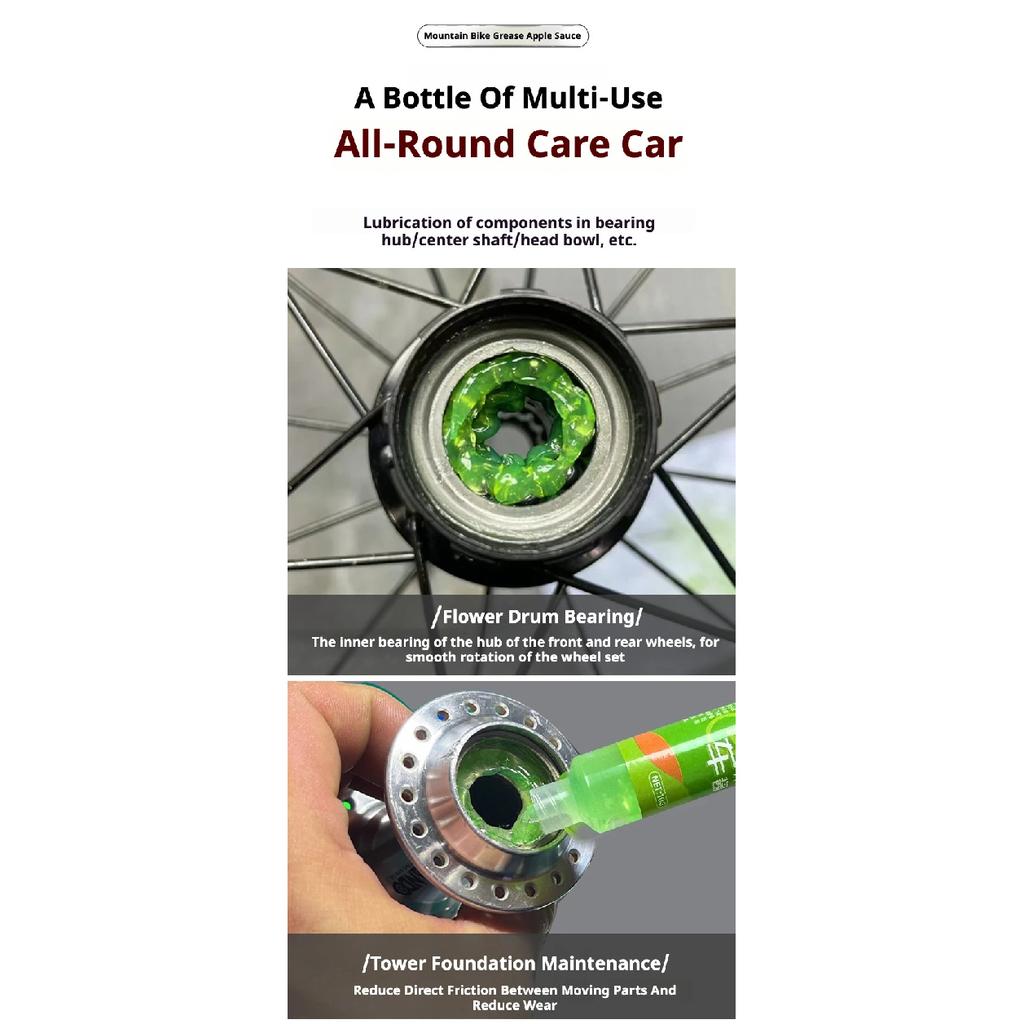 1-5PCS Bicycle grease Green applesause Bearing Grease Hub BB Lubricants Oil Lubricant Lube Lipid Elements for Shimano Sram