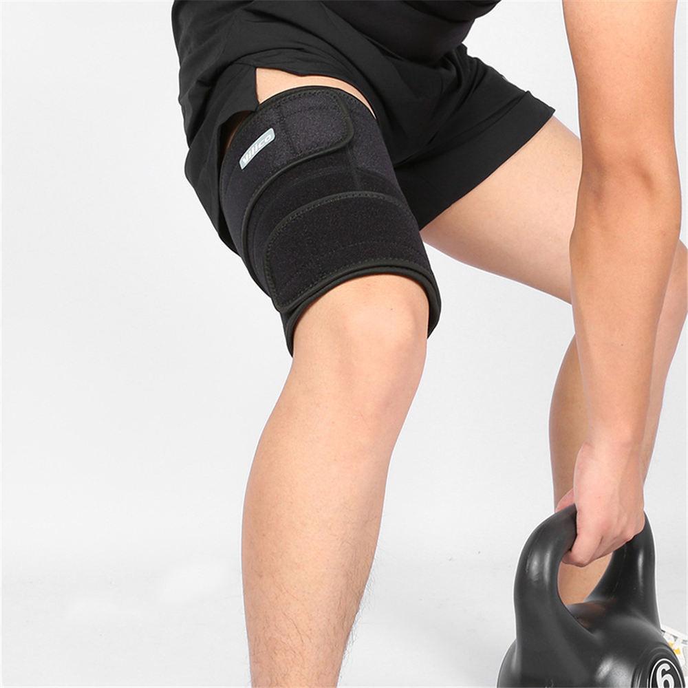 1Pcs Adjustable Leg Supports Legwarmers Women Men Fitness Running Elastic Compression Thigh Protector Upper Leg Sleeve Supports