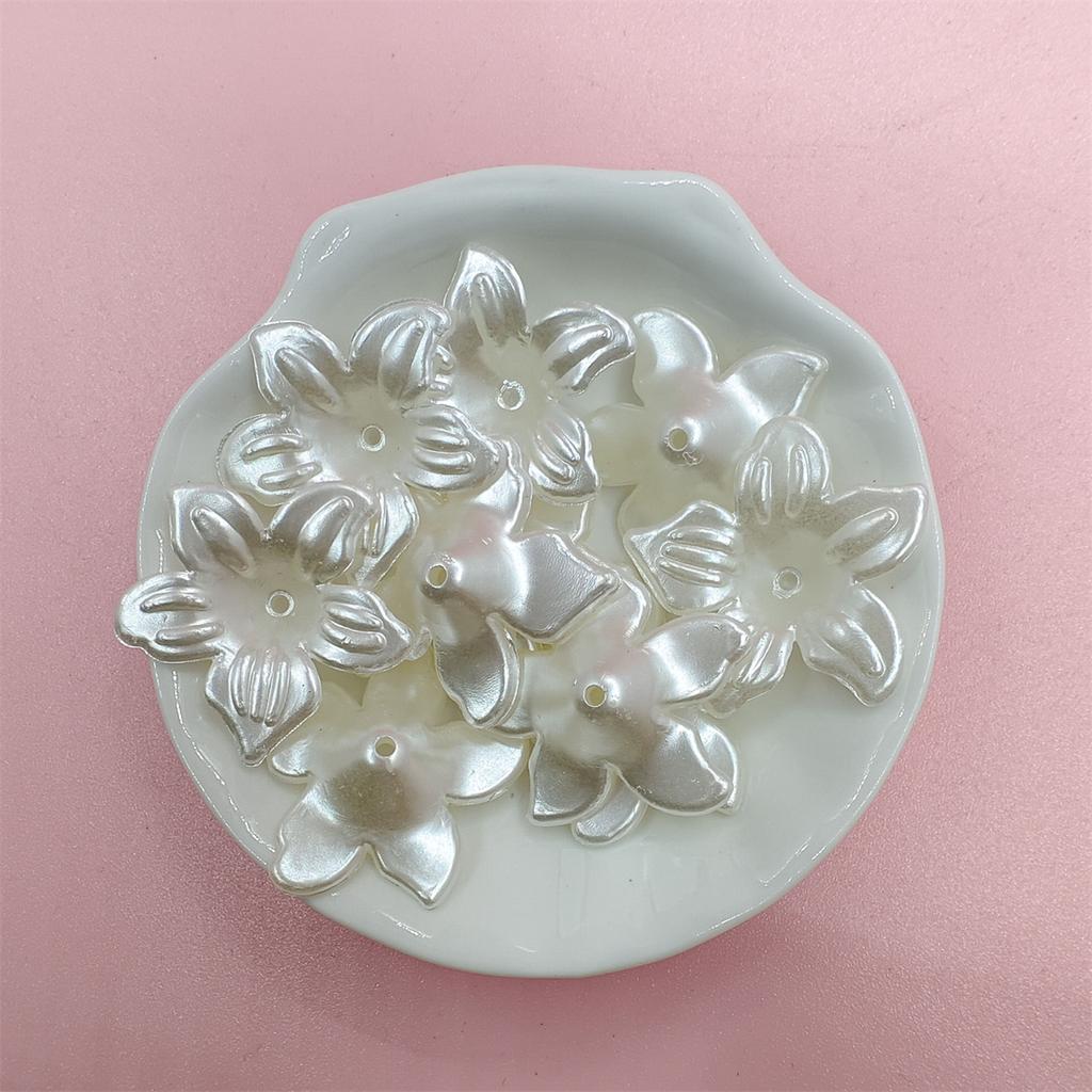 10/20 buc pentru bricolaj, manual, ac de păr, elegant, ABS, alb, imitație de perle, margele libere, fabricarea de bijuterii, descoperiri de ac, capace accesorii