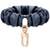 Sleek Keychain Adornment With Adjustable Wristband Leather Scrunchie Keychain Elastic Wrist Strap For Women