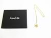 Authentic CHANEL CC Logo White and Light Pink Stone Gold Chain Necklace #7437 Seller refurbished
