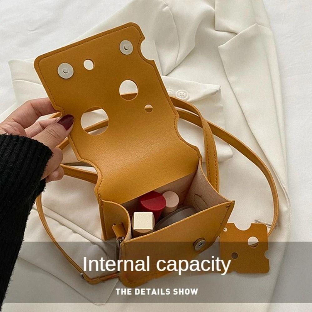 Triangle Cheese Shaped Bag Pu Leather Crossbody Bag Cute Mini Shoulder Bag Girls