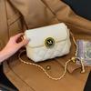 Ring-grid Chain Bag Women 2025 New Niche Design Fashionable Texture Western-style One-shoulder Cross-body Commuting Small Square