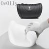 QSGMX1 Car seat Neck Pillow Leather Breathable Soft Headrest Accessories For Tesla X Cybertruck Highland Juguete Model 3 Y Roadster S