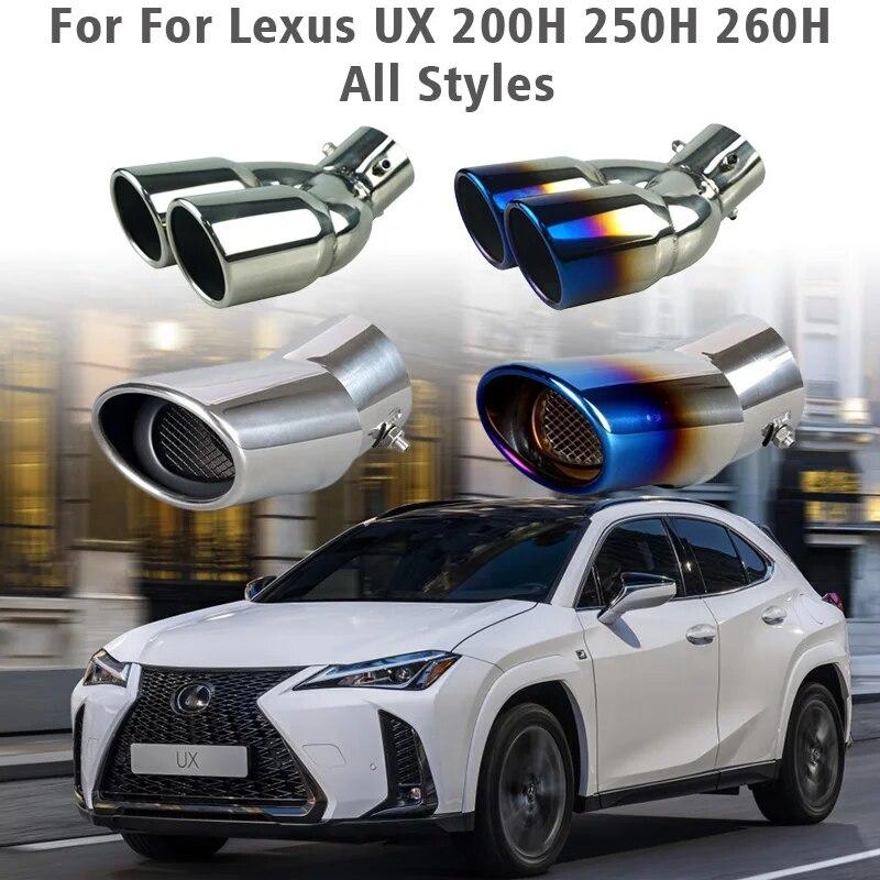Stainless Steel Exhaust Pipe Muffler Tailpipe Muffler Tip For Lexus UX 200H 250H 260H 2019-2023 Car Rear Tail Throat Accessories