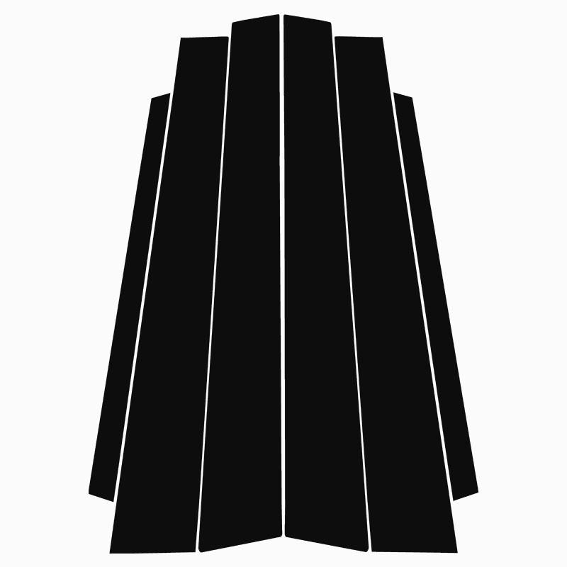 Car Window Door Column B C Pillar Post Trim Cover Glossy Black PC Stickers Accessories Fit for Mercedes Benz E-Class W210 1996-2002 6pcs