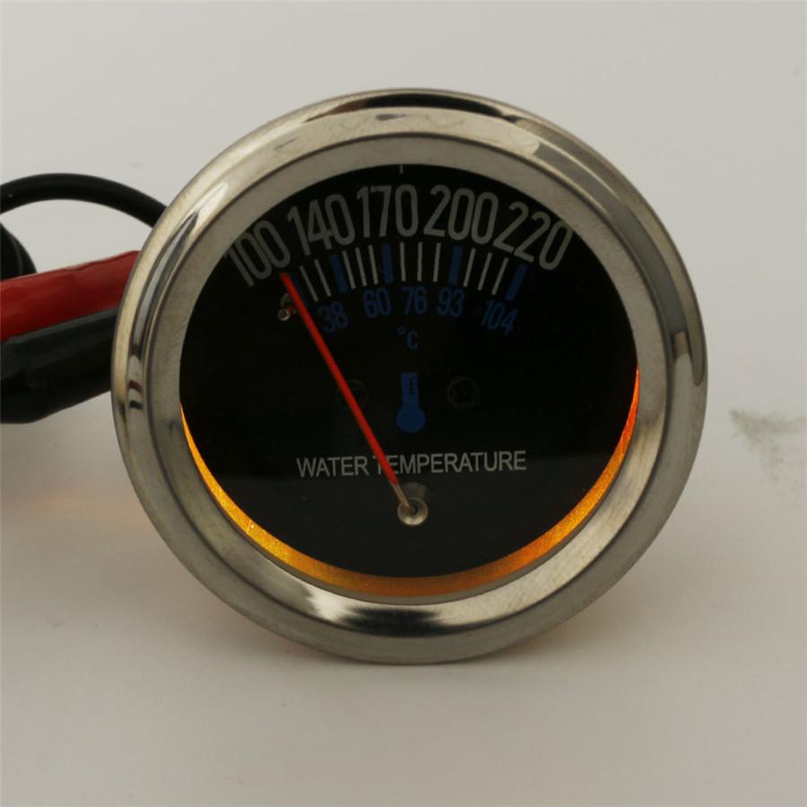 52MM 2" 12V Car Clear Lens Mechanical Water Temperature Gauge Meter Light Sensor