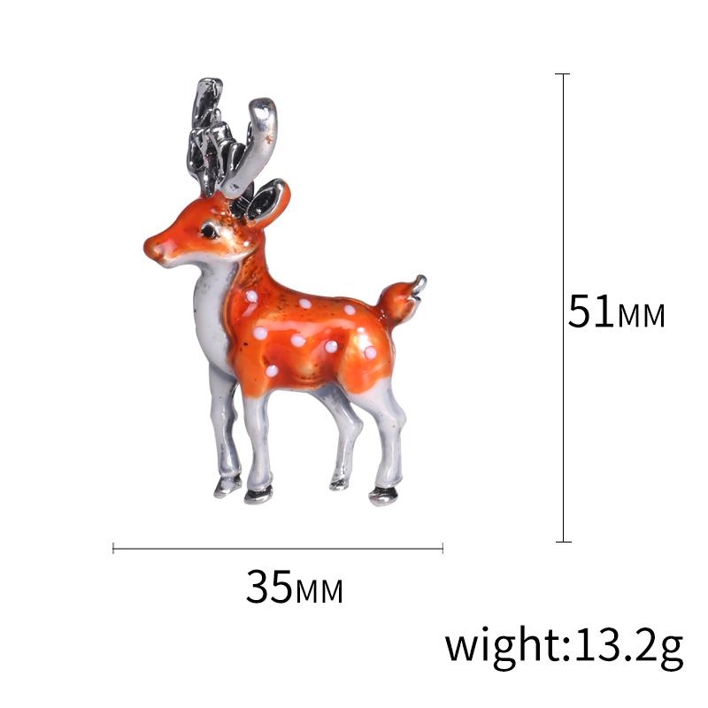 3 Colors Available Cute Small Deer Brooches For Women Bucks Sika Deer Animal Brooch Pin Coat Accessories Kids Gift