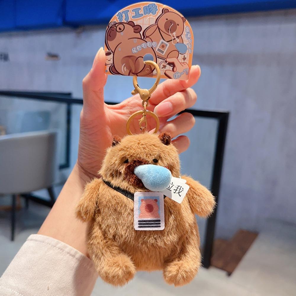 Wag Tail Bag Hanging Pendant Stuffed Fluffy Car Key Ring  Schoolbag Decorations
