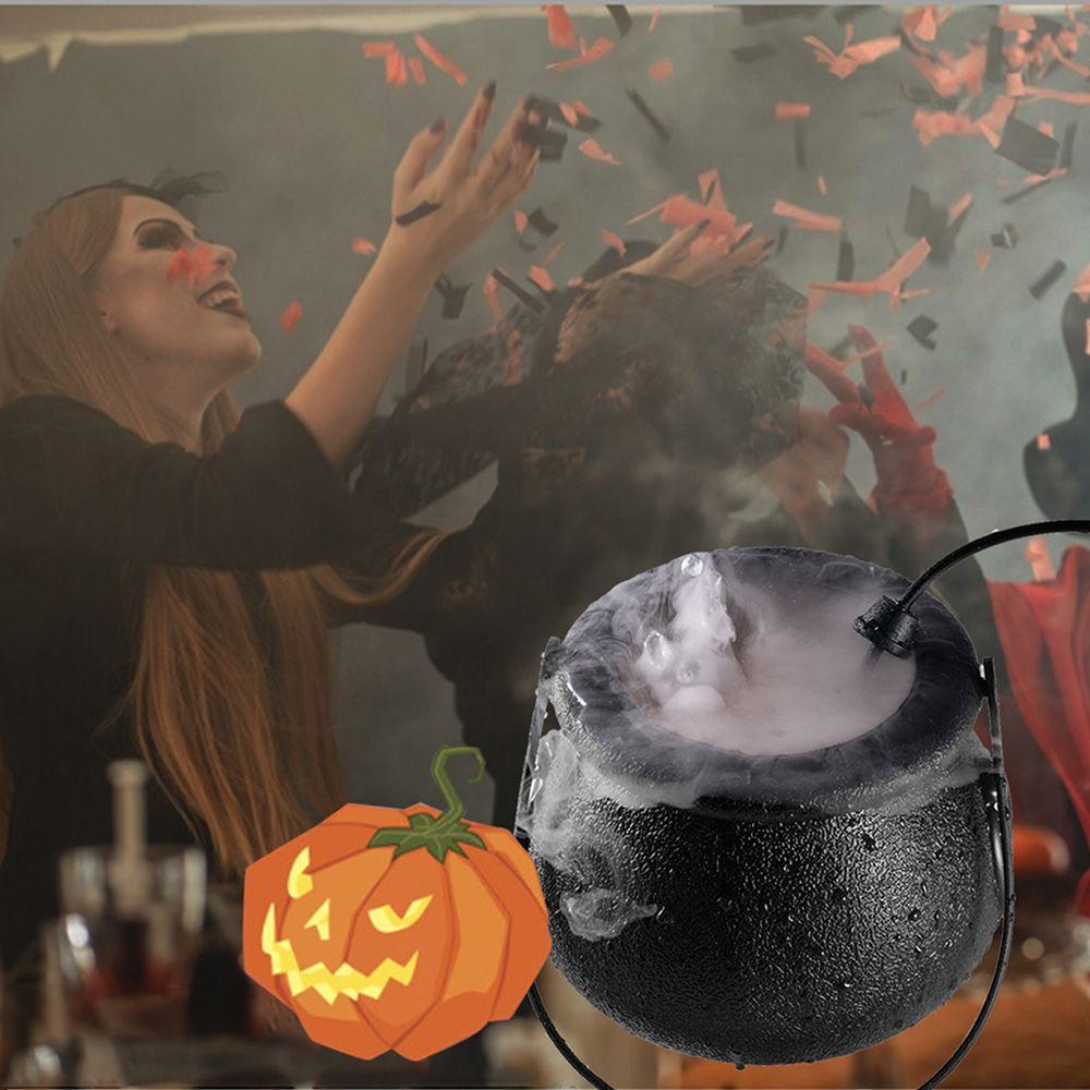 Fog Machine Light LED Water Fountain Fogger Smoke Machine Halloween Decoration Witch Pot Fog Maker