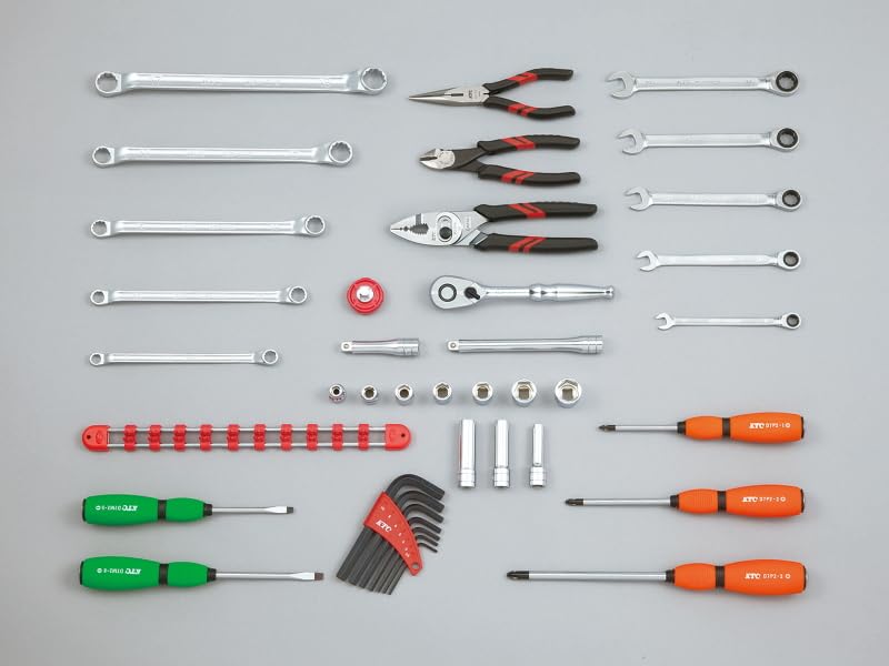 Kyoto Tool Caixa de Resina Ferramenta SK34026PS (KTC) 9,5 m². Conjunto de 40 Peças com Abertura Única,