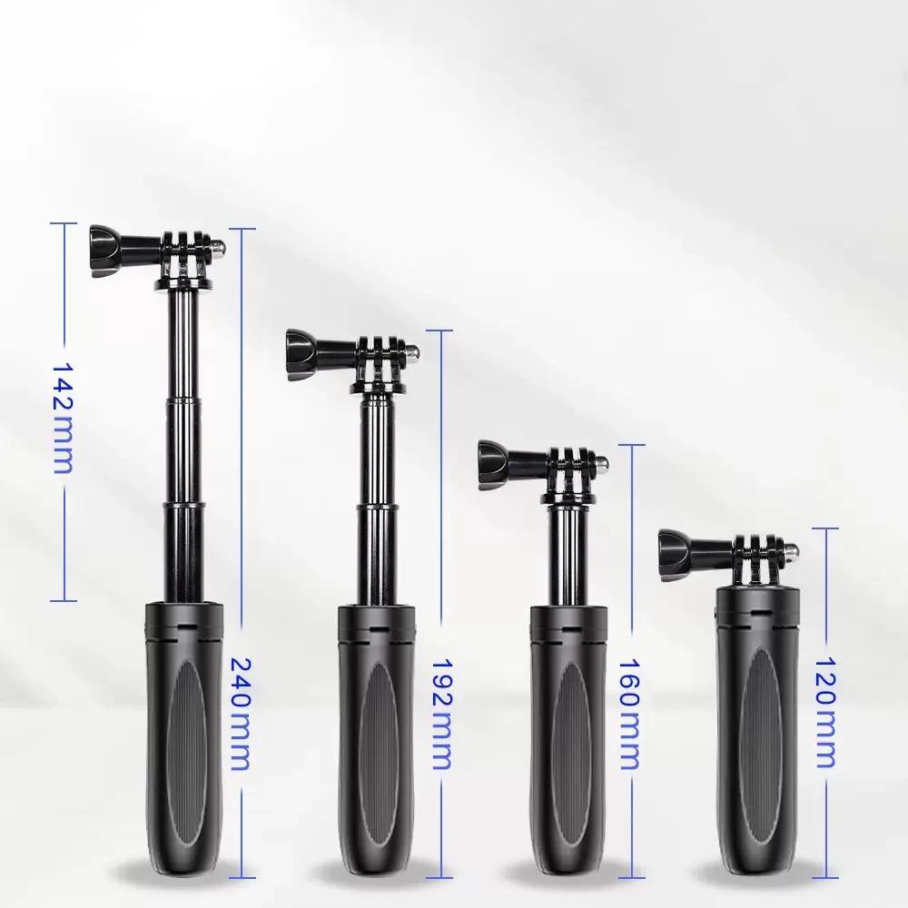 Adjustable Extendable Selfie Stick Vlog Tripod Stand Portable Camera Mount Parts For GoPro Hero9-13 DJI Osmo Action3-5 Pro Insta360 X4 Action Camera