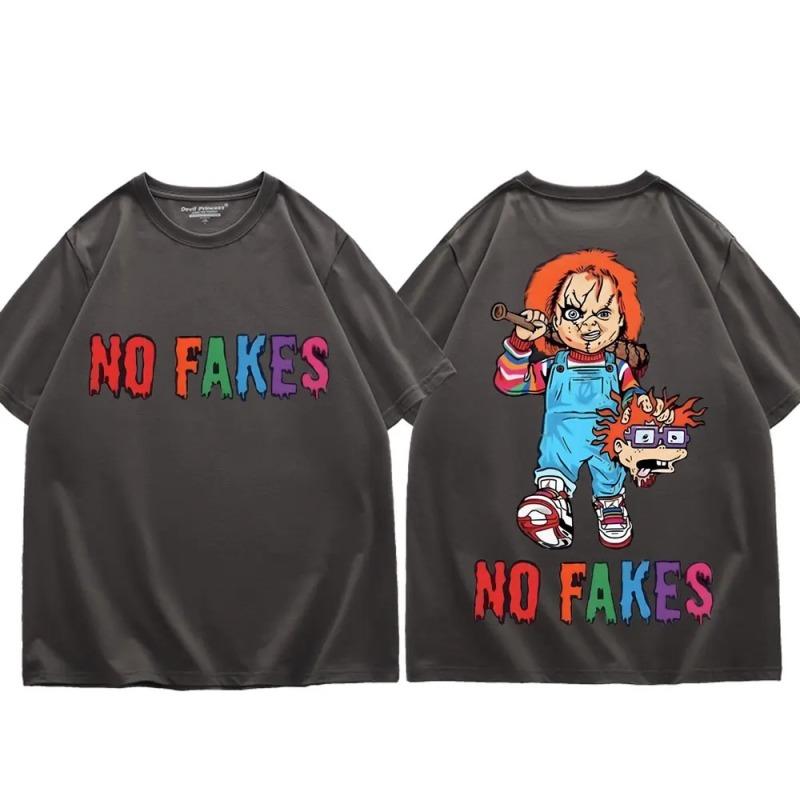 Футболка с рисунком «Ужас без подделки» с рисунком Чака для мужчин и женщин — фото 4