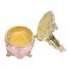 Dressing Table Shaped Trinket Box Decorative Hand Painted Metal Enamel Jewelry   for Rings Bracelets
