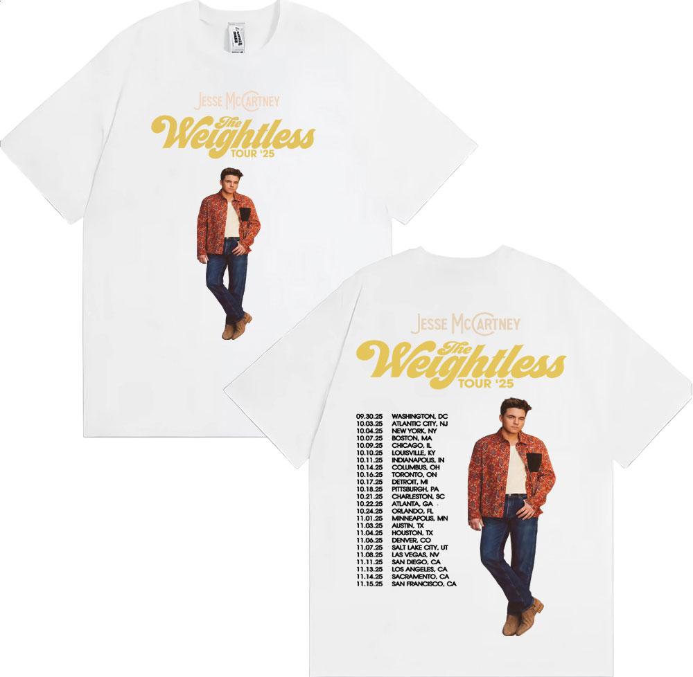 2026 Jesse McCartney The Weightless Tour T Shirt Unisexs Women Clothing Harajuku Fashion Tshirts  Casual Short Sleeve Tshirt S