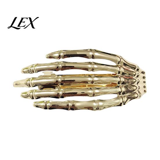 Costume Party Accessories Skeleton Hands Hair Clips, Gothic Metal Skull Side Clip for Women, Spooky Halloween Horror Accessories, Punk Rock