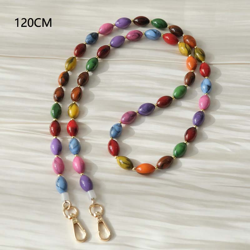 

Новый аксессуар для телефона, длинная цепочка для мобильного телефона, анти-потеряшка, конфетный бисерный ремешок на плечо, шею, чехол для телефона, цепочка-держатель 120CM зелёный