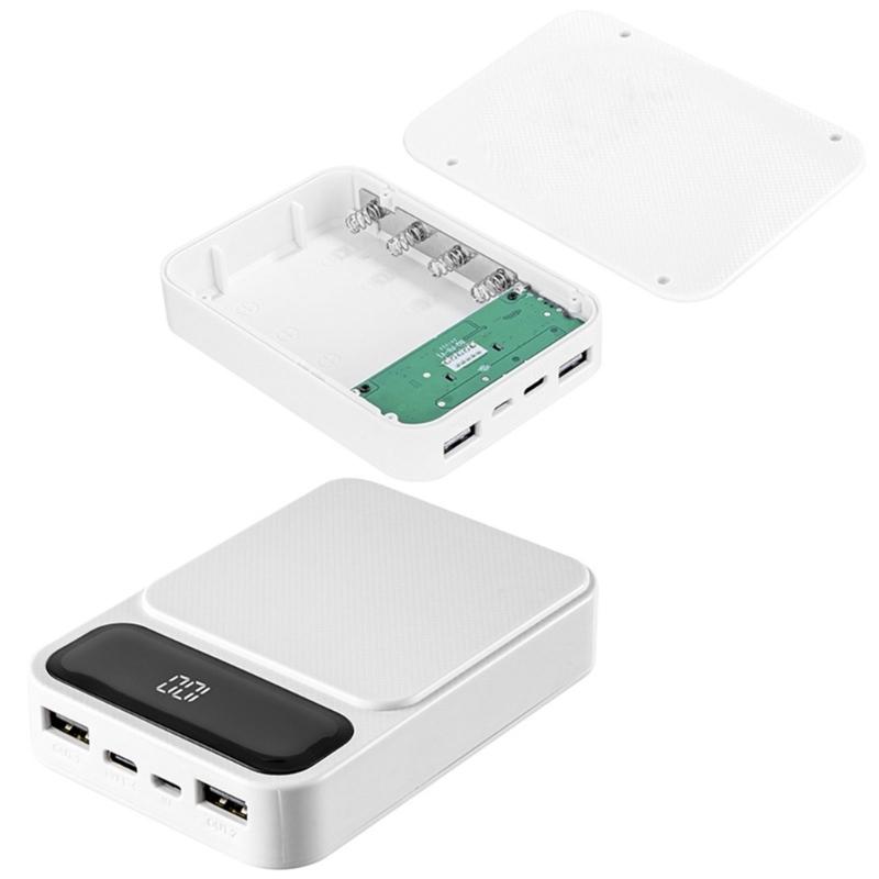 4/6/8/10Slot 18650 Battery Holder No Welding Required Fast Charging Port for DIY Mobile PowerBank Plastic Case Shell