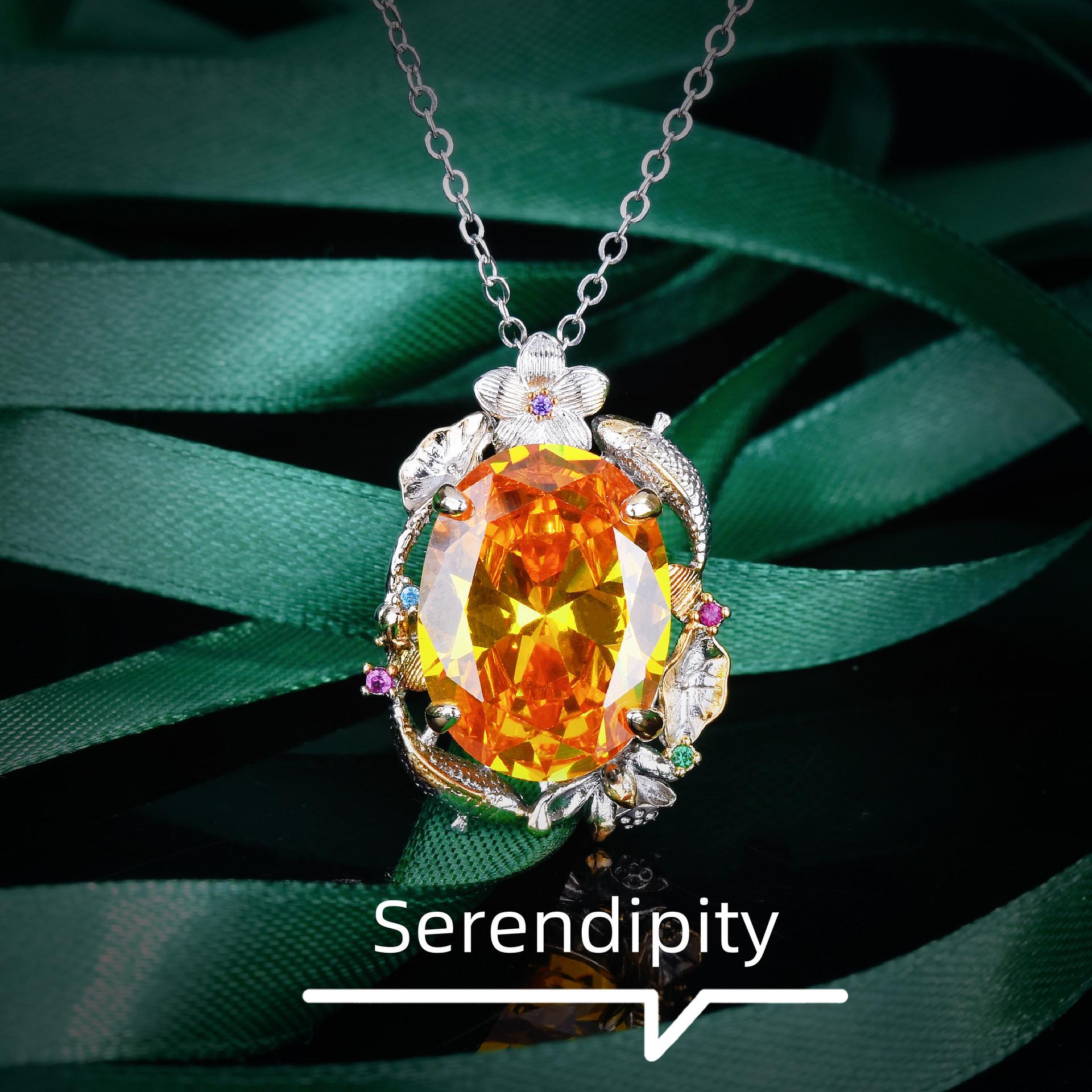 

Винтажный итальянский набор серег и кольца в дворцовом стиле с лотосом и драгоценными камнями знака Рыбы, украшенный бриллиантами яркого желтого цвета