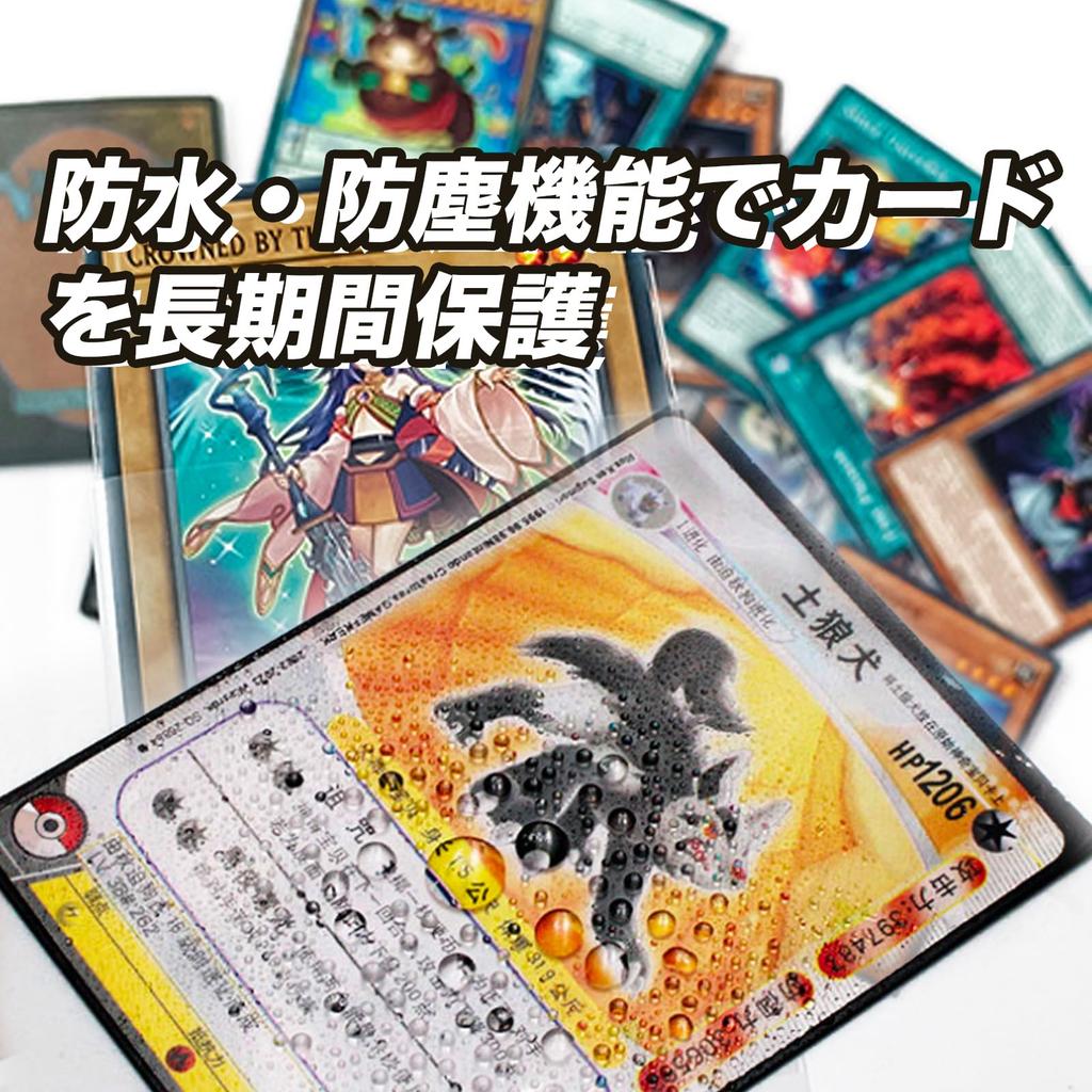 WISSUA Card Sleeves 64 x 89mm Glossy 300 Sleeves Card [For Standard/Regular Cards] PP, (Open-Type Sleeves, 300-Pack)