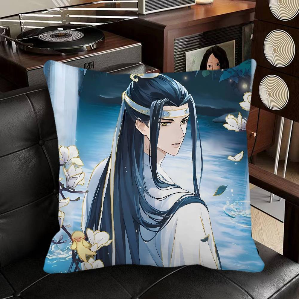 Lan XiChen Mo Dao Zu Shi Anime Pillow Case Square Pillow Bedroom Sofa Leisure Comfort Cushion Car Home Decoration