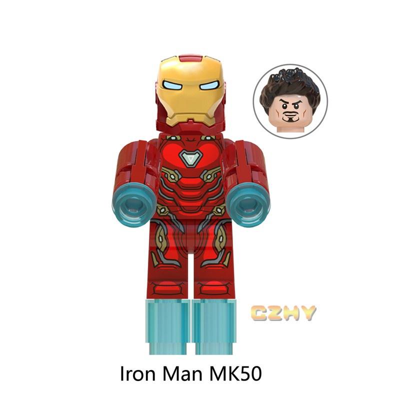 Captain Marvel Minifigures Super Heroes Outrider Iron Man MK50 MK1 MK5 MK85 MK41 Building Blocks Model Bricks Sets Toys for Children WM6055