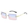Gradient Lens Rimless Sunglasses for Men and Women Beach Eyewear UV400 Protection